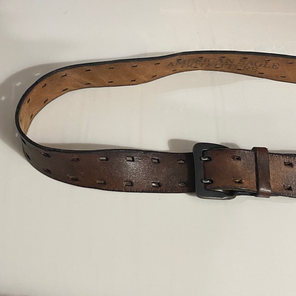 American Eagle Outfitters Genuine Leather Belt, Sz 38, Neutral, Vintage - Picture 6 of 11